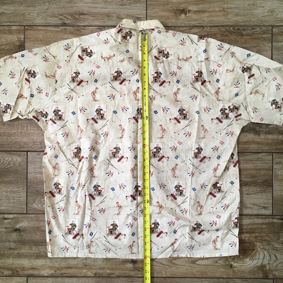 Golf Print Mens Shirt 2X - Picture 4 of 7